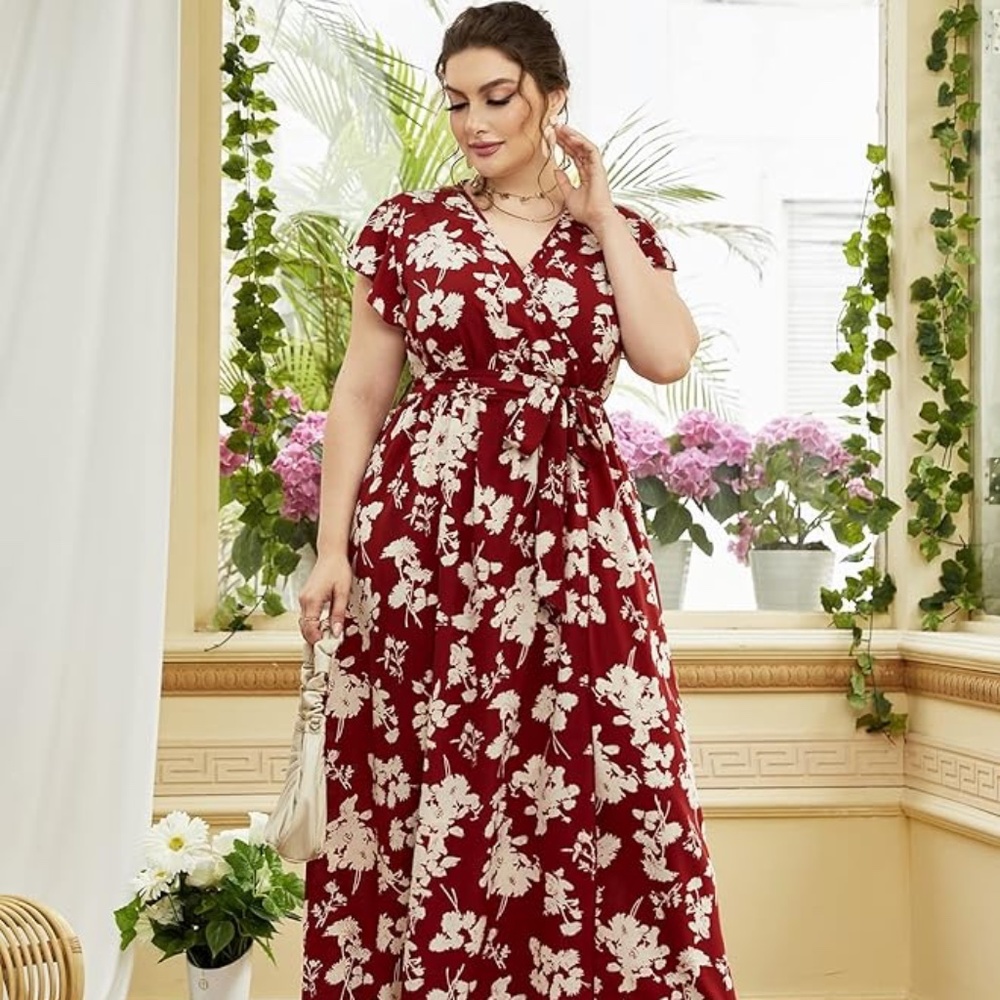 Boho Floral Semi Formal Dress